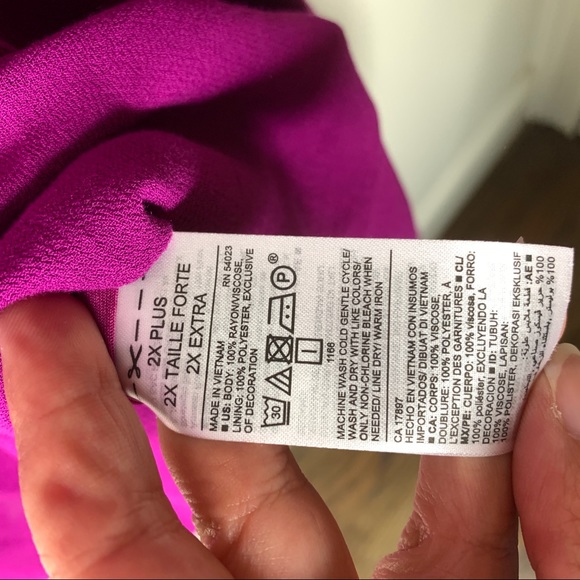 NWT Old Navy Fuchsia Sleeveless Dress Sz 2x Plus - Picture 7 of 7